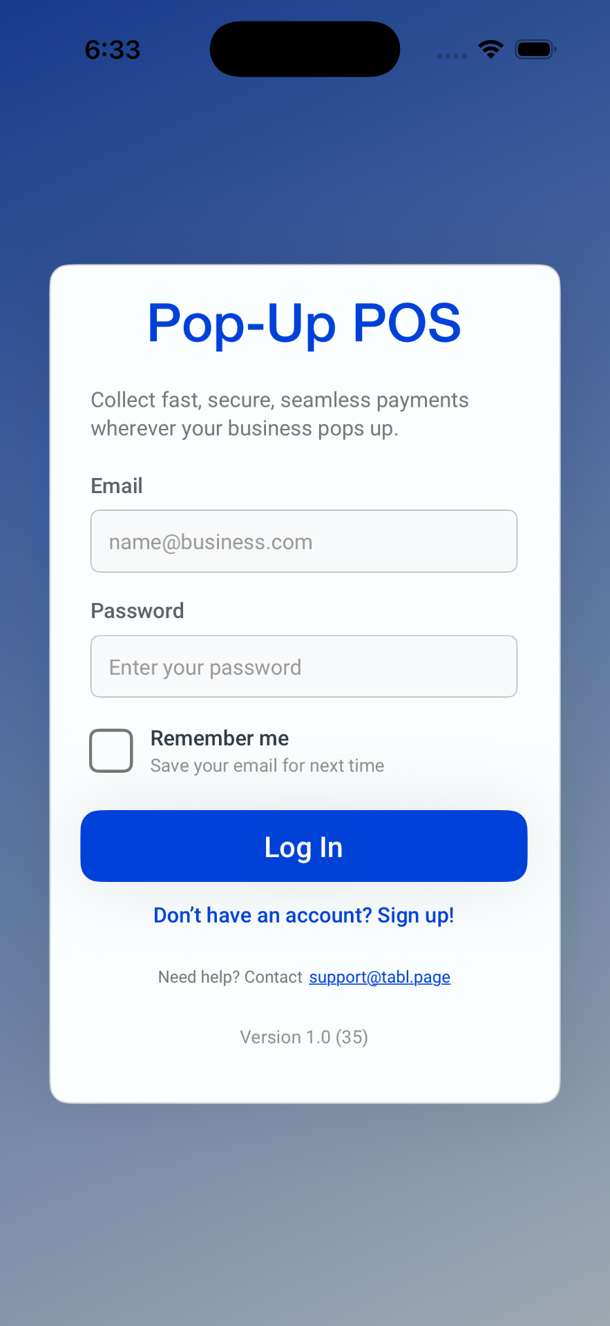 Pop-Up POS checkout workflow preview