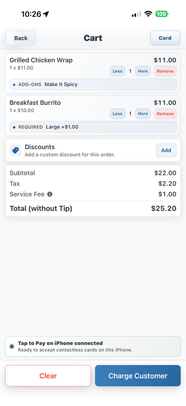 TABL Mobile cart screen
